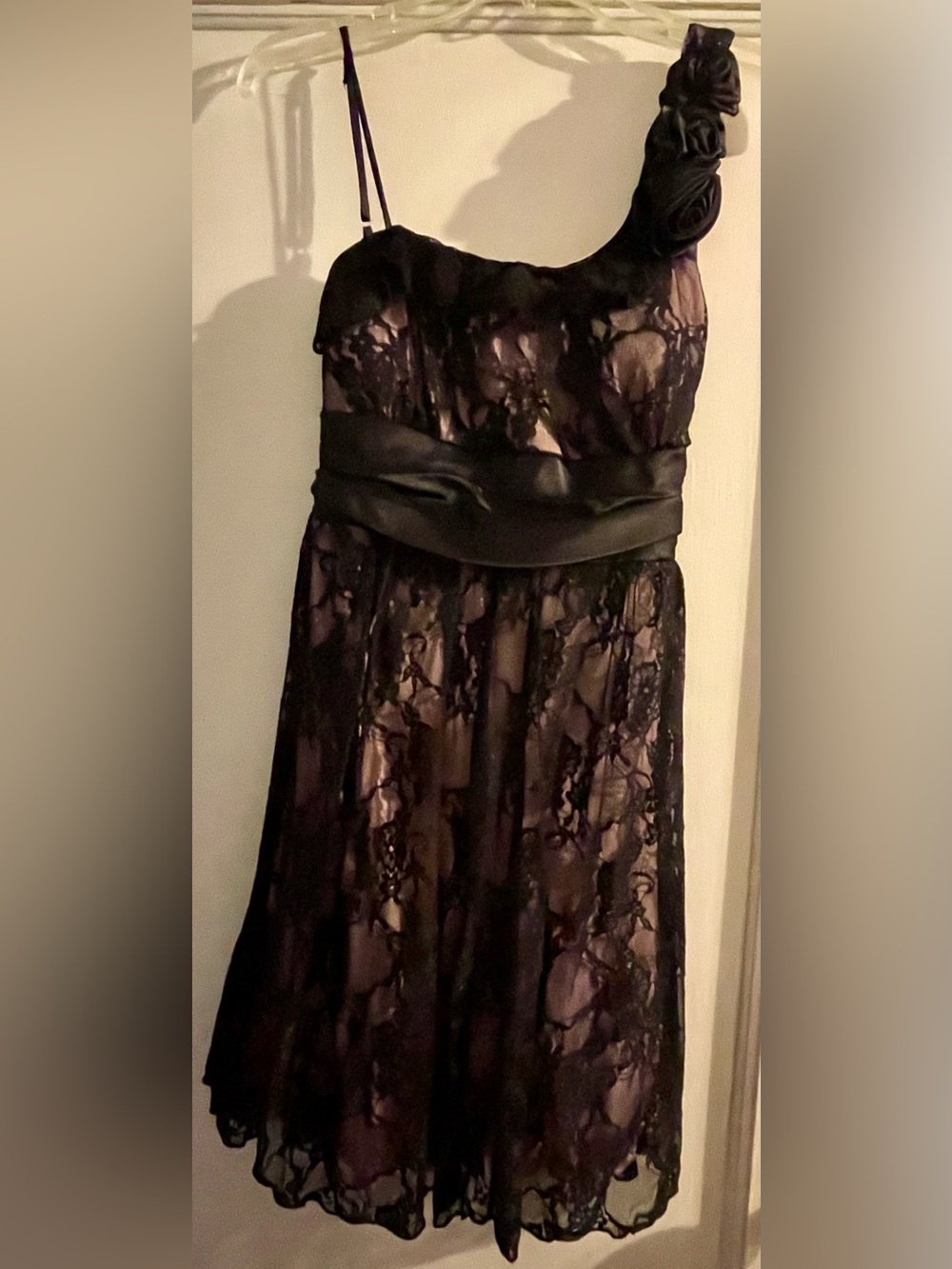 Speechless Black Strapless Lace Cocktail Dress
